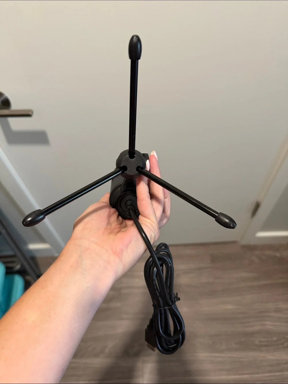 Black USB Desktop Condenser Microphone with Volume Control